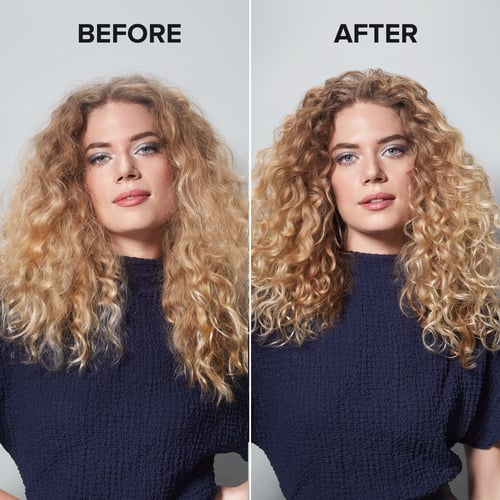 before after curly hair