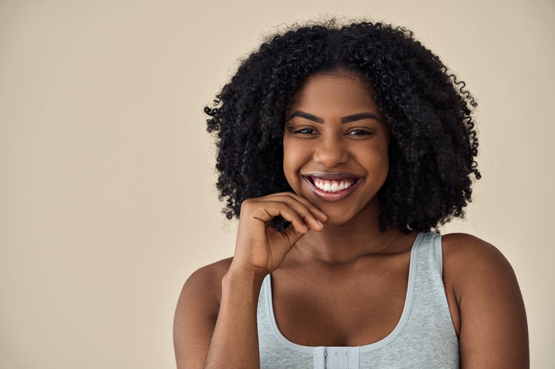 black woman with afro hair