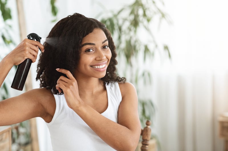 hairstyling black woman