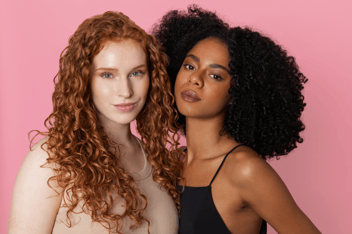 two curly hair girls